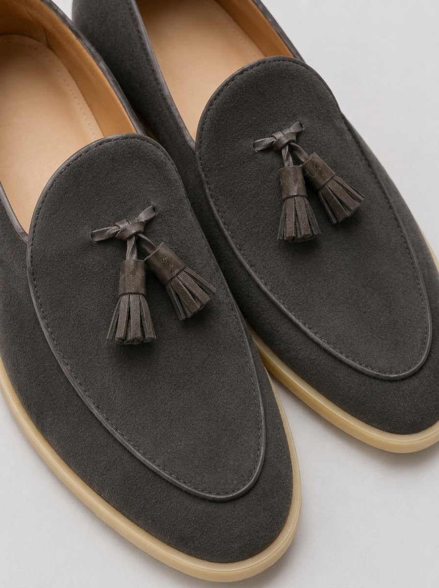 Suede Tassel Loafers