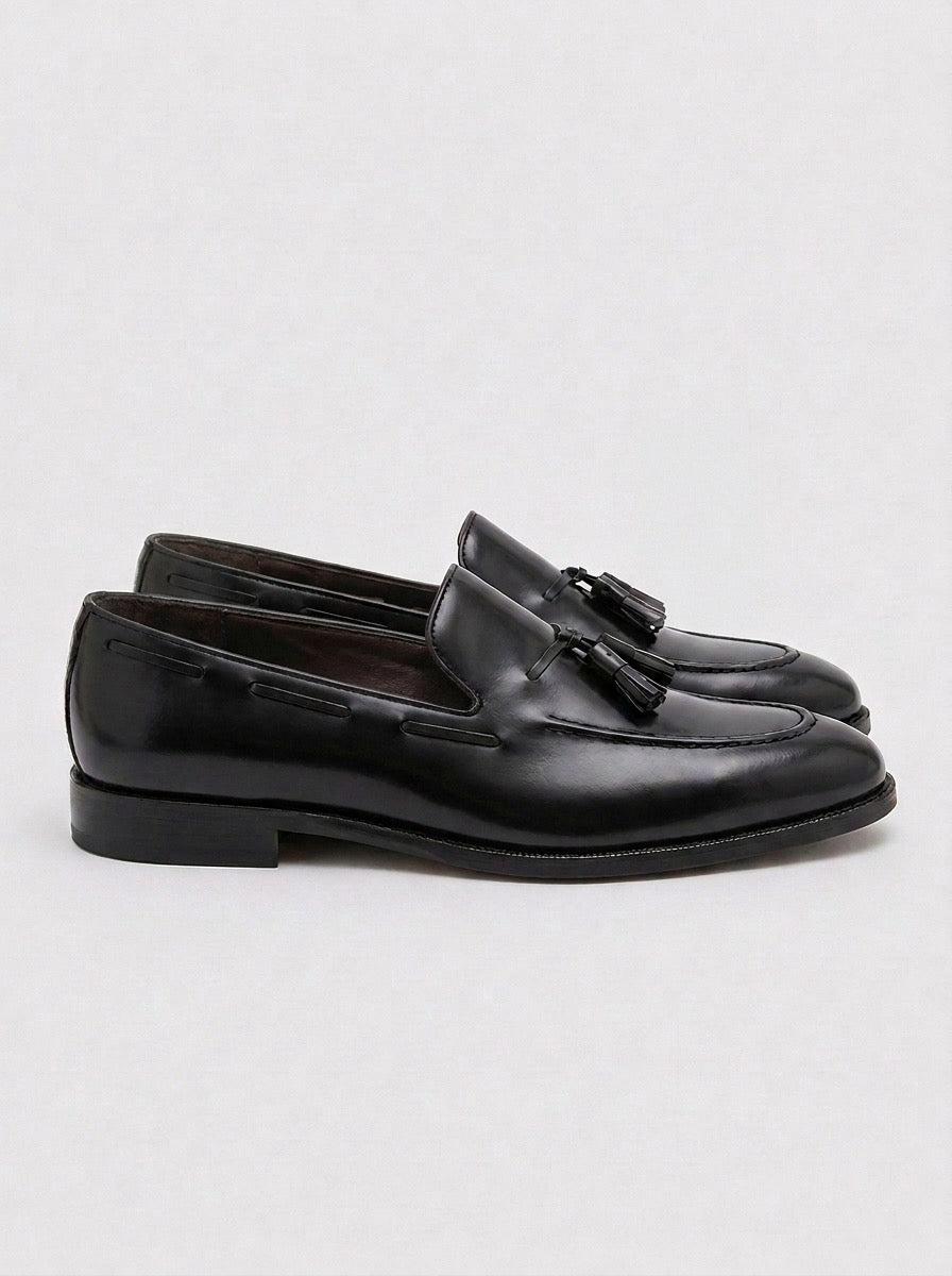Black Tassel Loafers