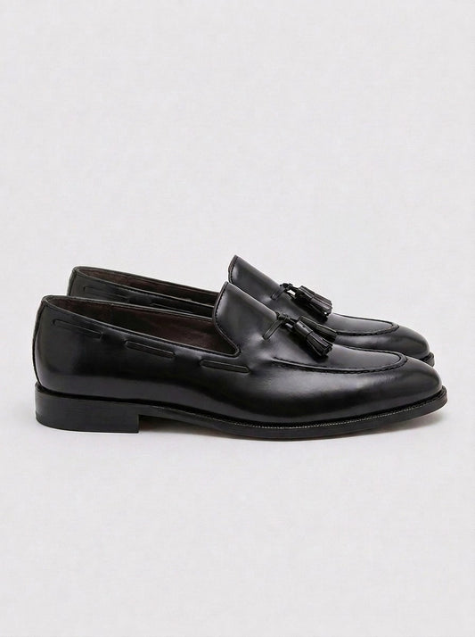 Black Tassel Loafers