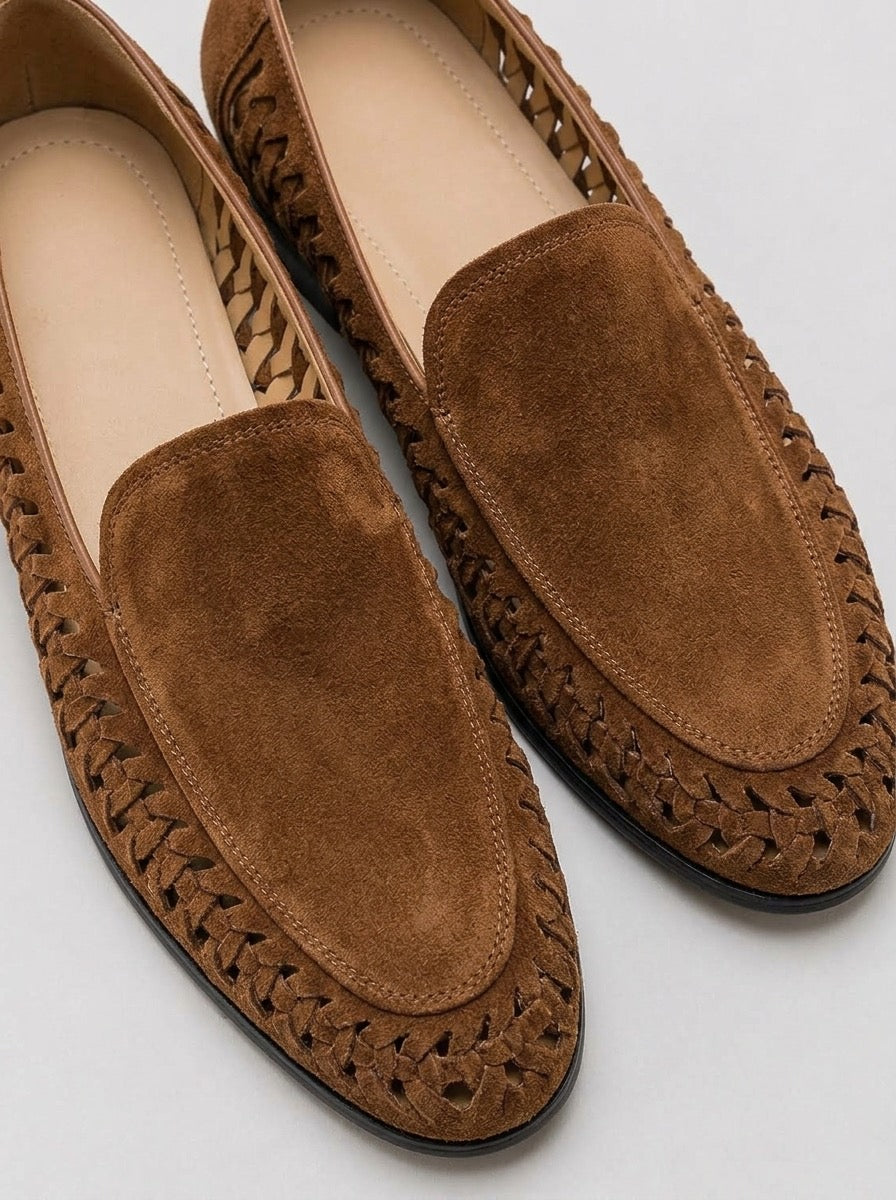 Men’s Woven Suede Loafers