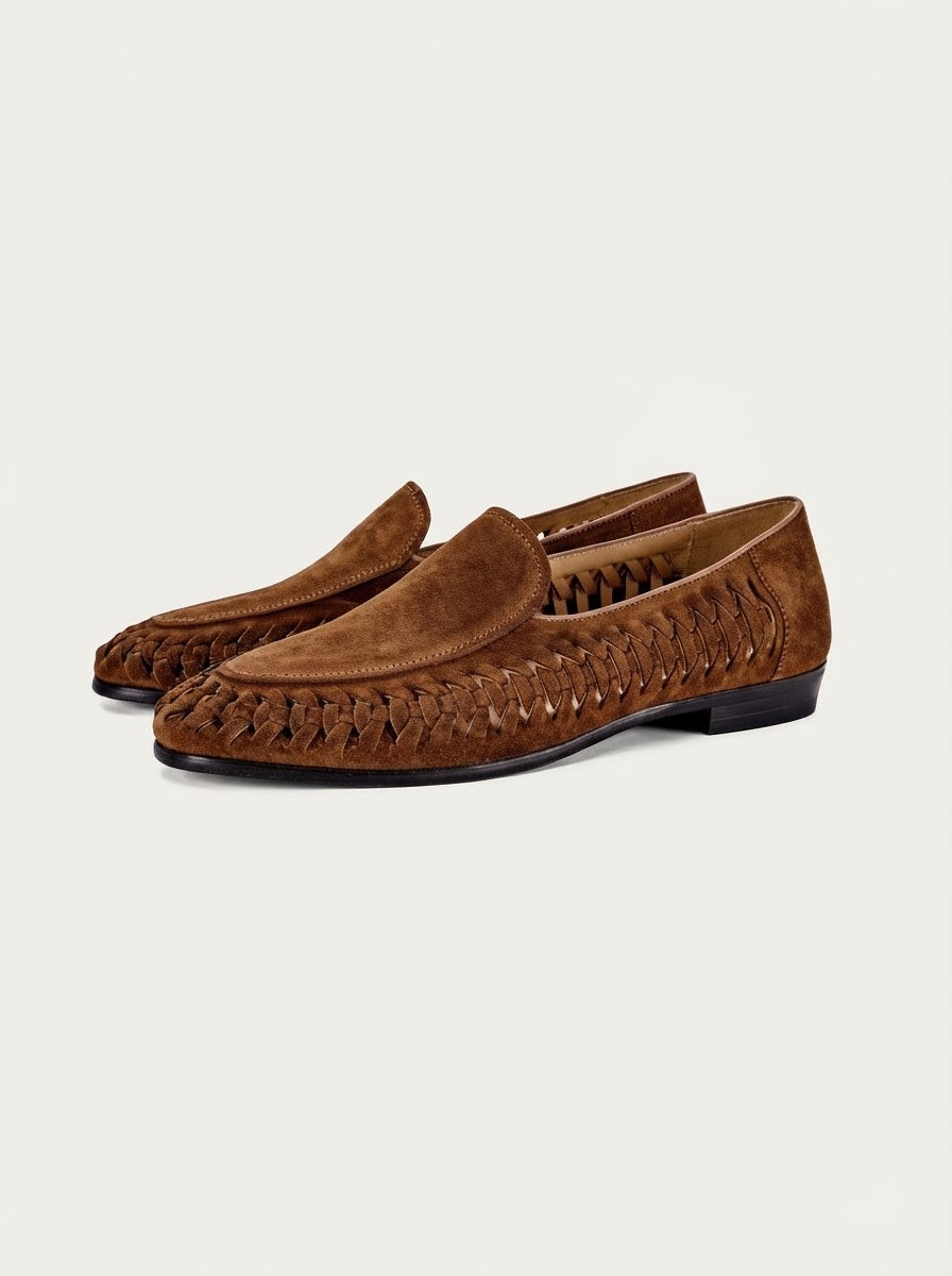 Men’s Woven Suede Loafers