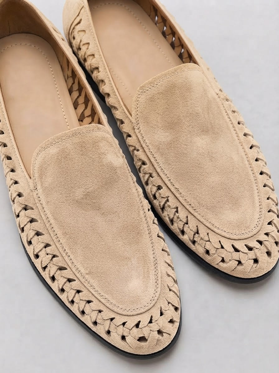 Men’s Woven Suede Loafers