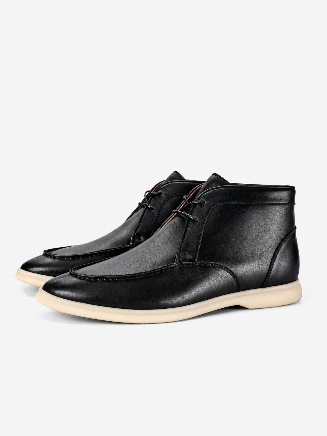 Black Leather Chukka Boots
