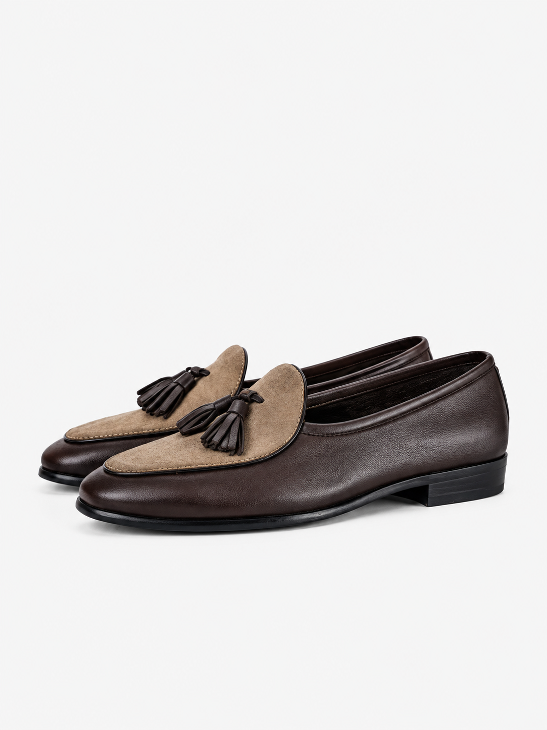 Two-Tone Tassel Loafers