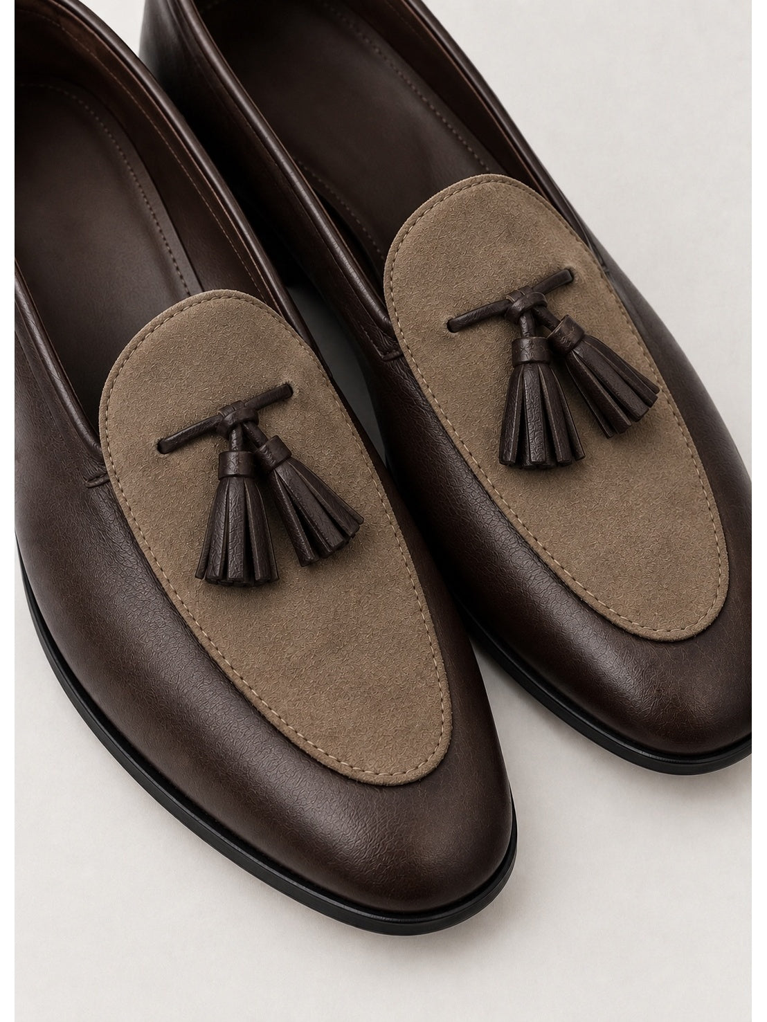 Two-Tone Tassel Loafers