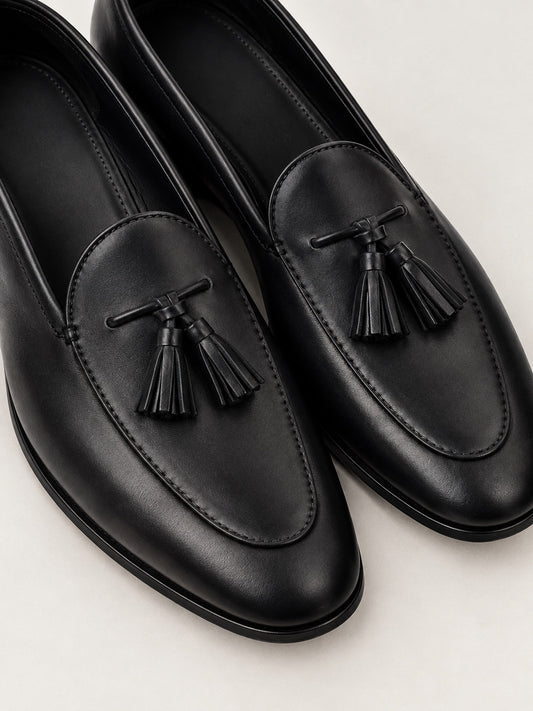 Leather Tassel Loafers