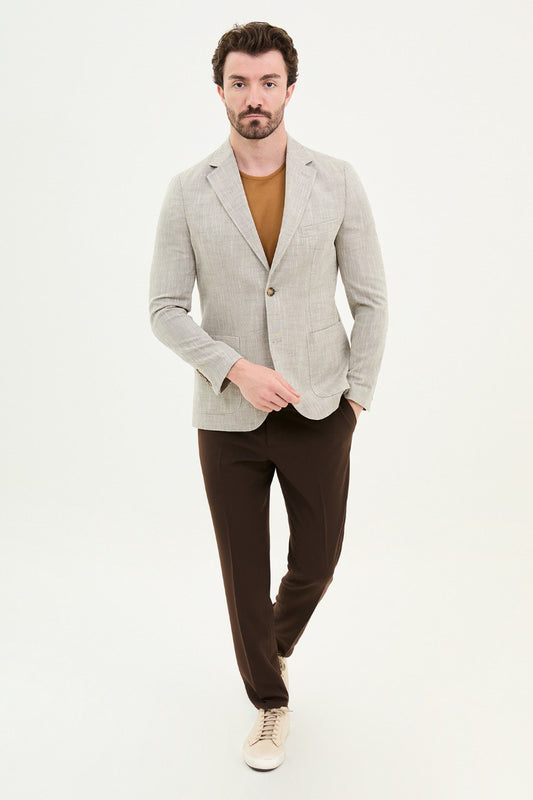 Grey Slim Fit Blazer MB-002