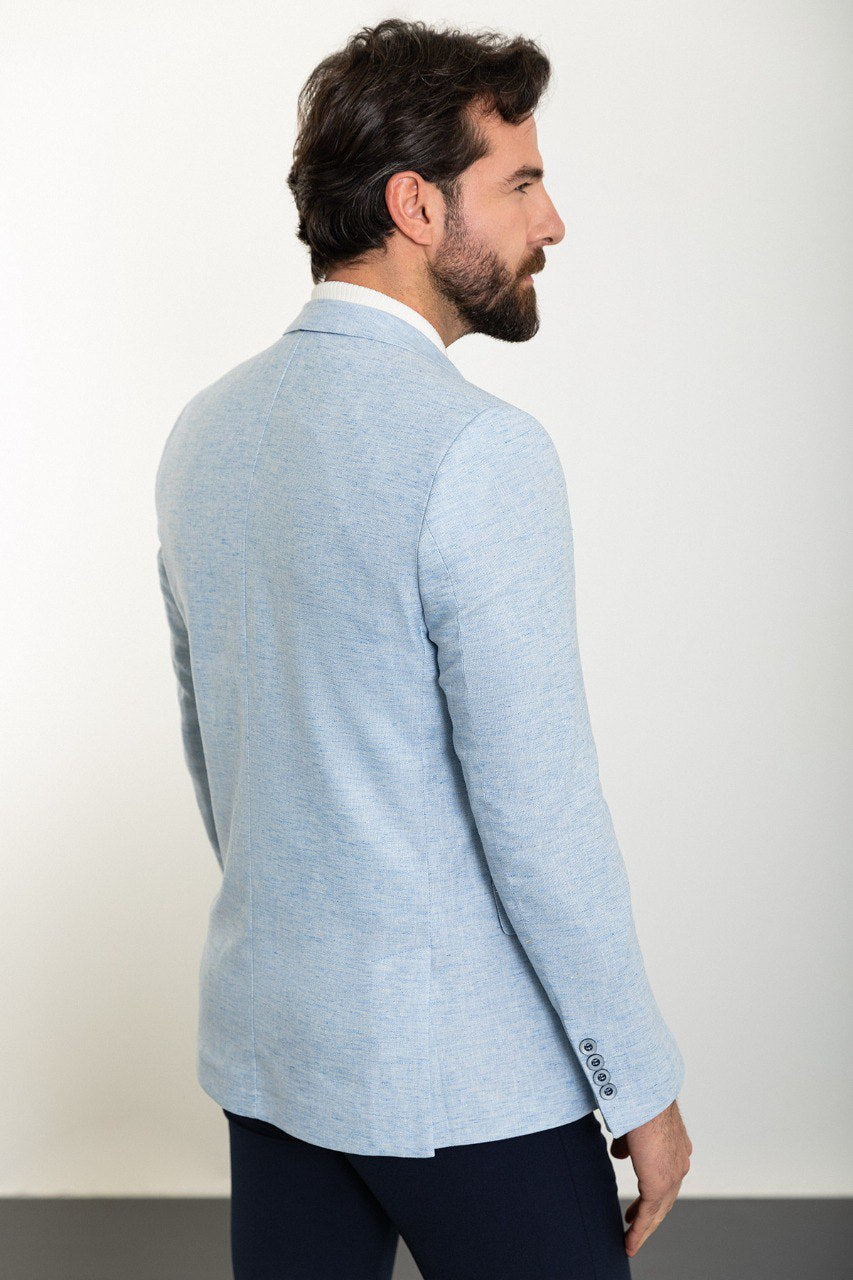 Ice Blue Slim Fit Blazer MB-004