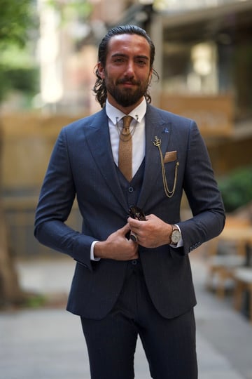 Peak Lapel Custom Design Suit