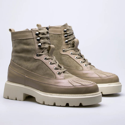 SAND AJAK Lace-up and Zippered Winter Boots