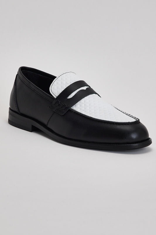 Black And White Penny Loafer