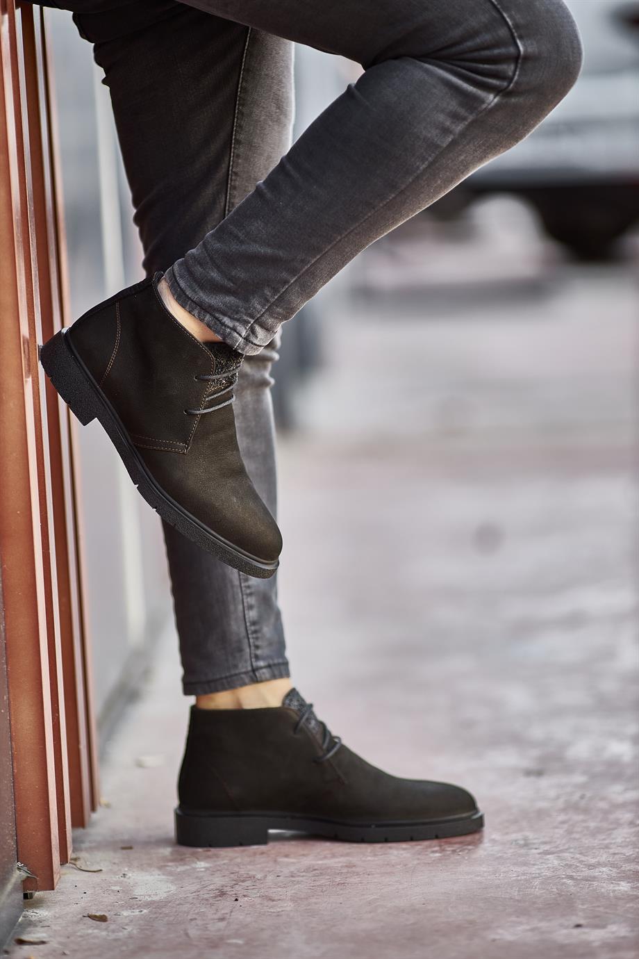 Black Nubuck Chukka Boots