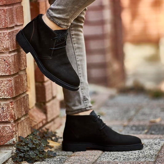 Black Nubuck Chukka Boots