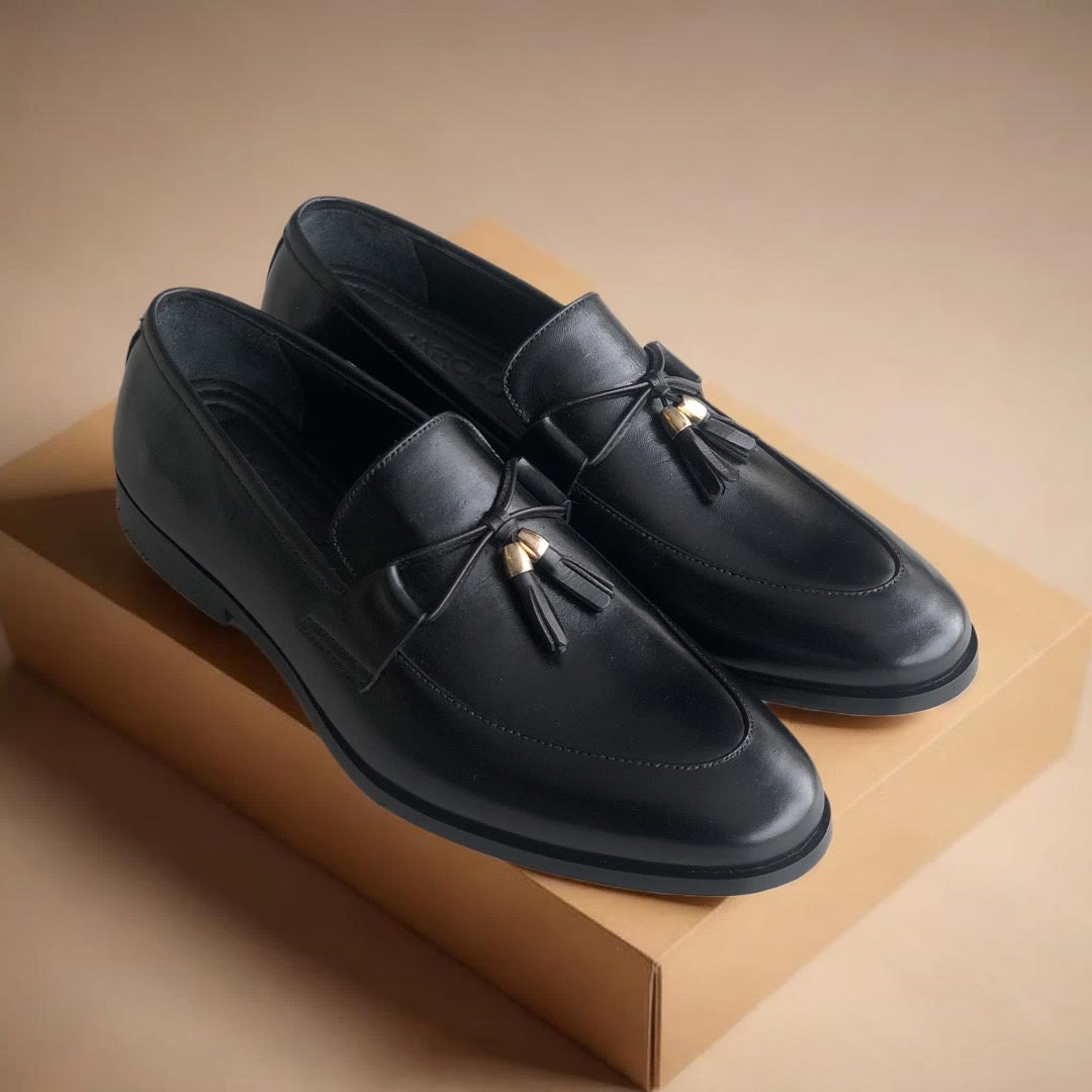 Black Tassel Loafer-AL020