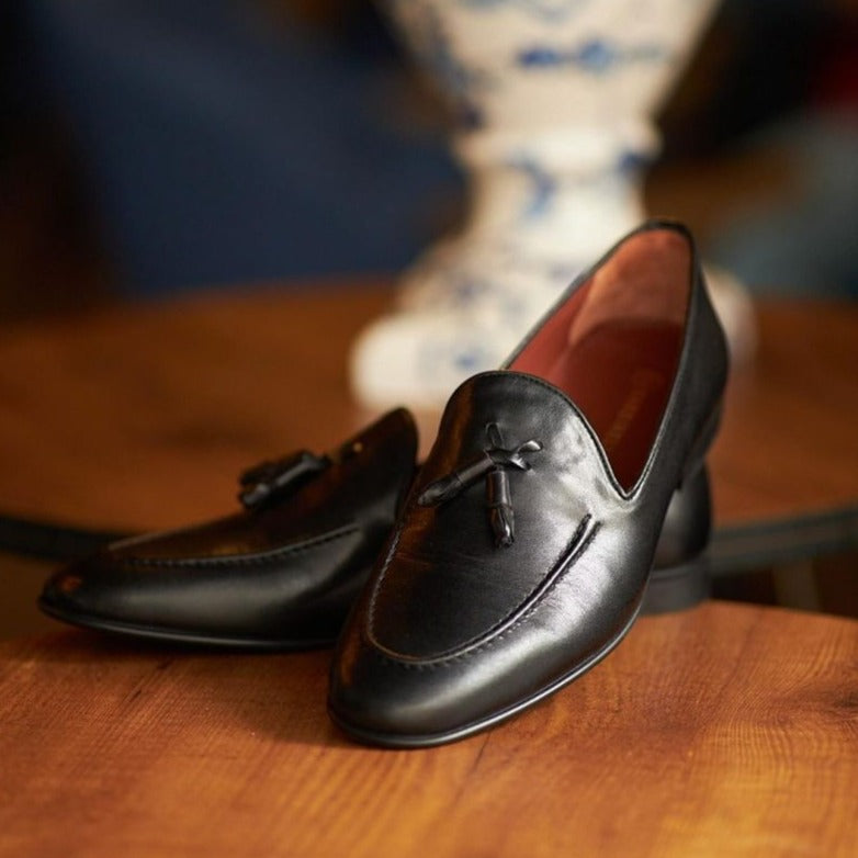 Black Tassel Loafer