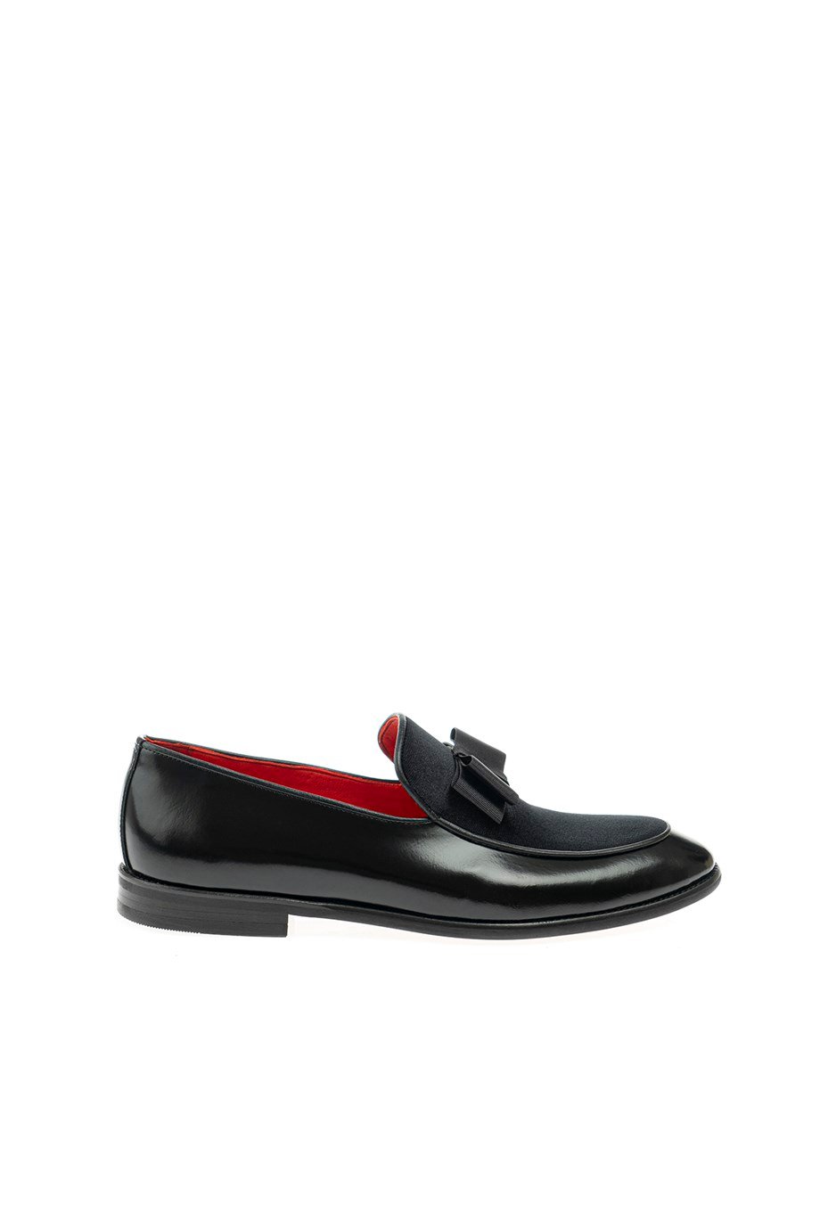 Black Vamp Velvet Bow Loafer