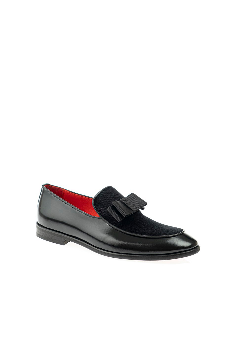 Black Vamp Velvet Bow Loafer