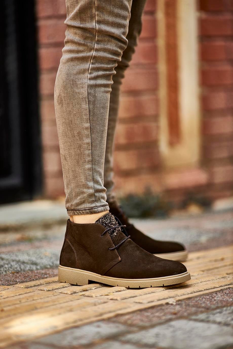 Brown Nubuck Chukka Boots