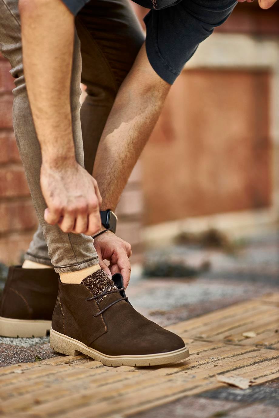 Brown Nubuck Chukka Boots