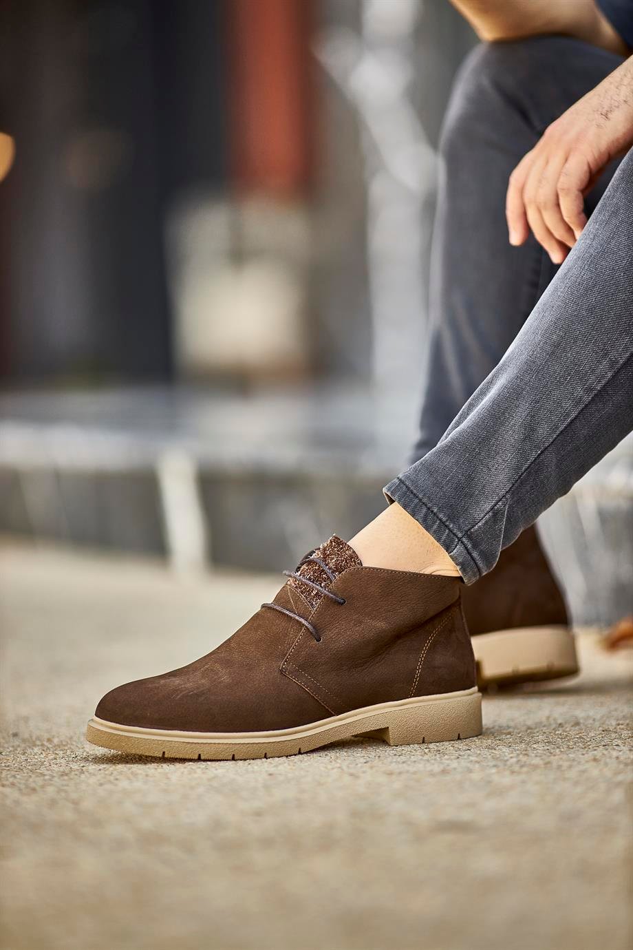 Brown Nubuck Chukka Boots