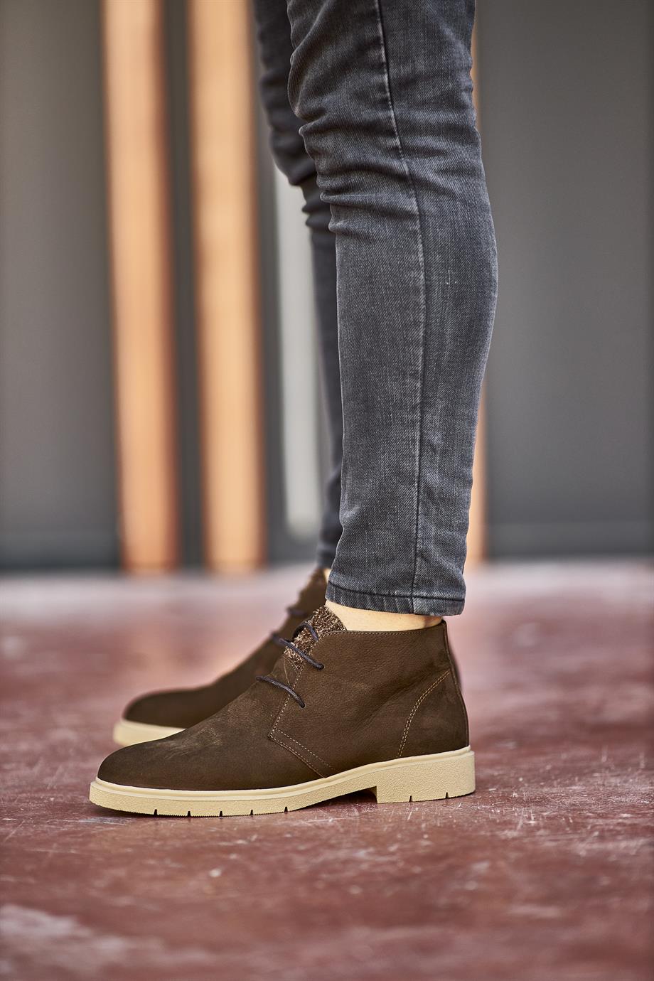 Brown Nubuck Chukka Boots