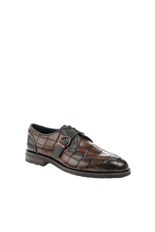 Brown Croc Single Monk