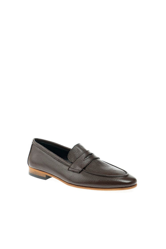 Brown Grainy penny Loafer