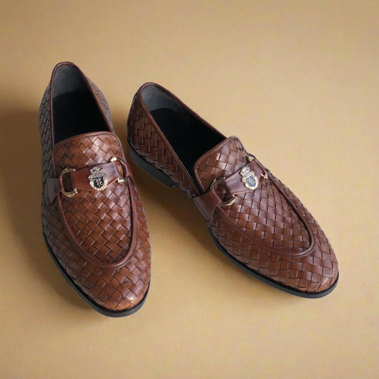 Brown Fully Knitting Loafer-AL55