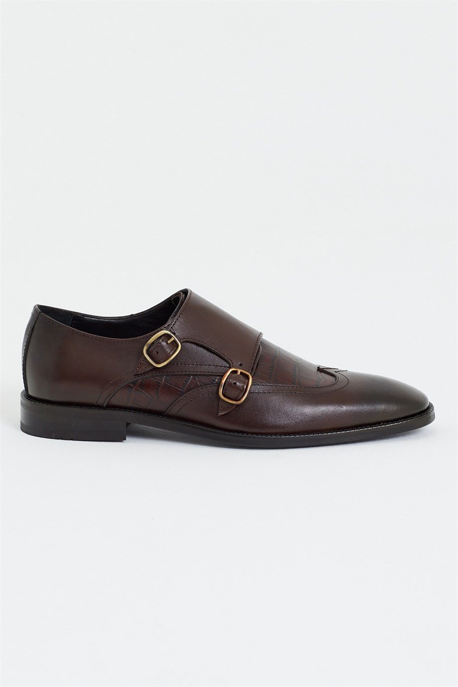 Brown Wingtip Double Monk