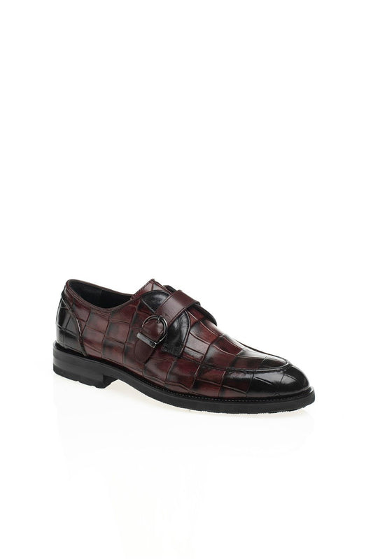 Burgundy Croc Single Monk