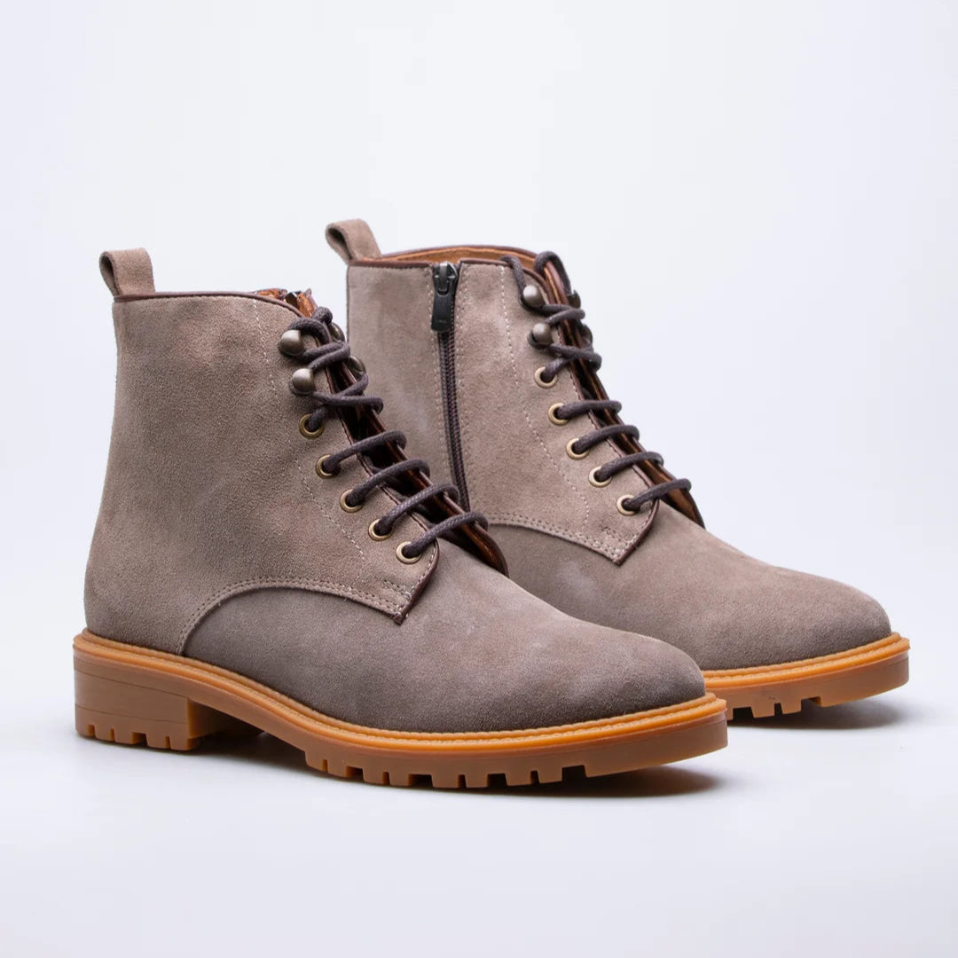 BEIGE MARTIN Hook Detail Military Desert Boots