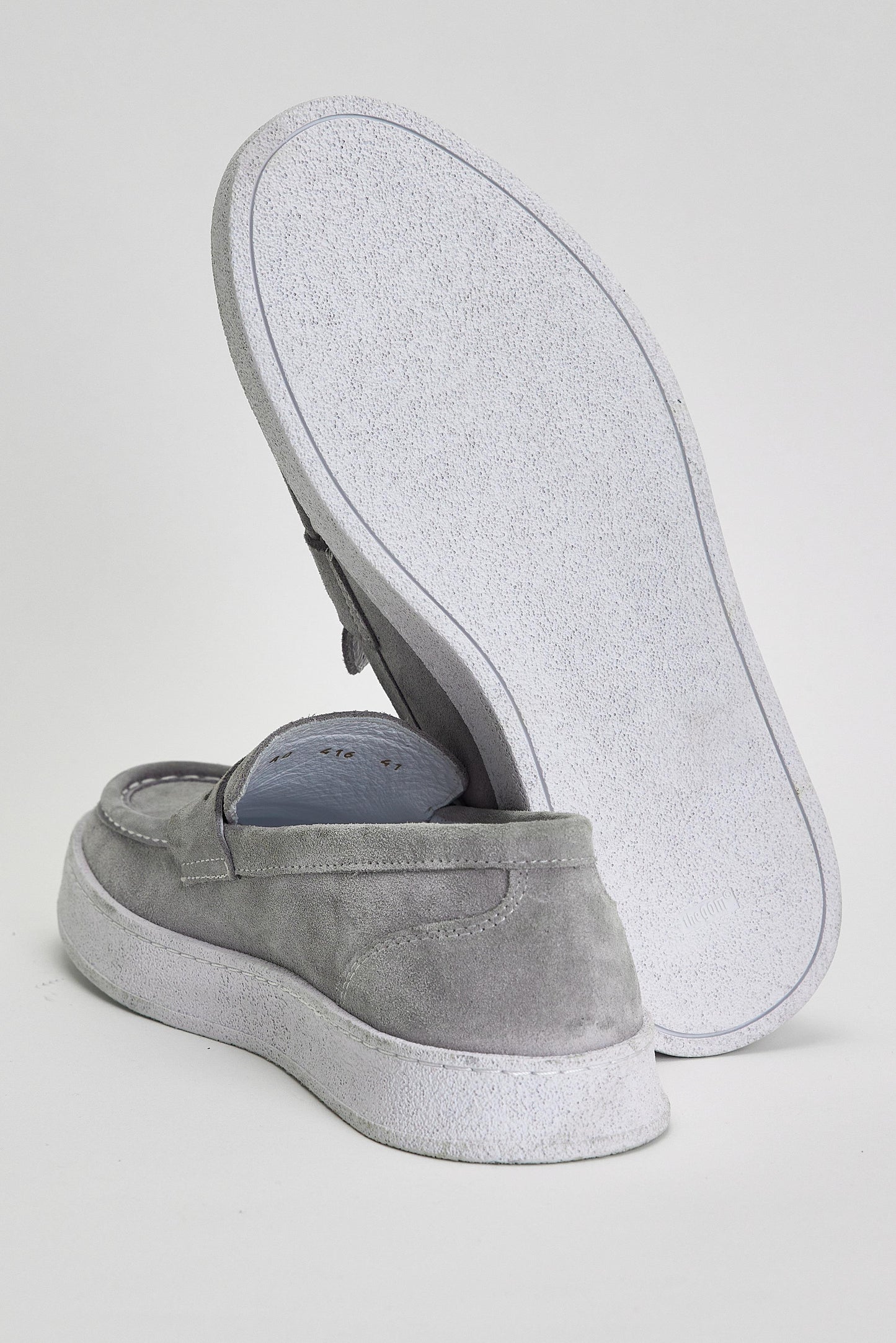 Grey Suede Casual Loafer