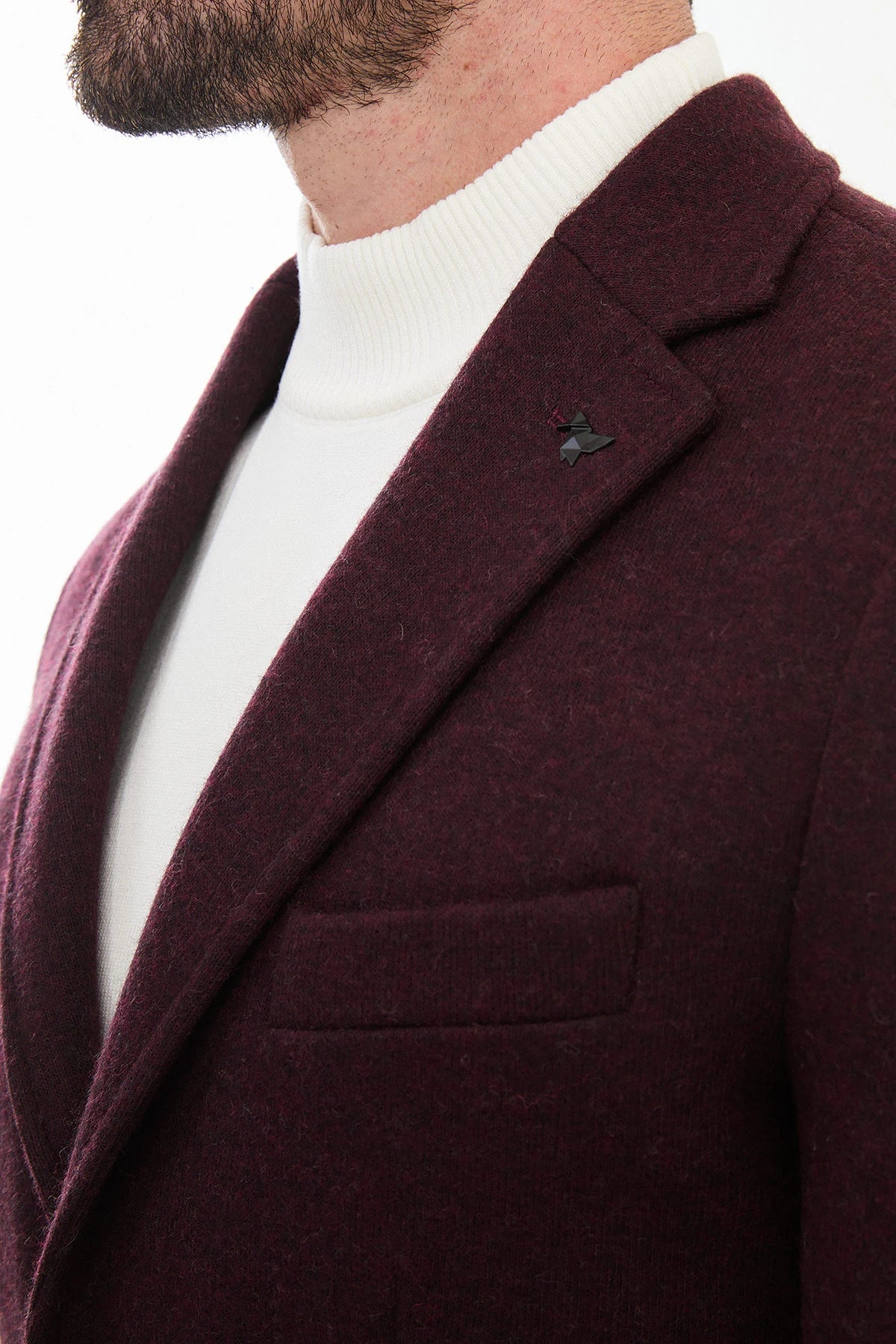 Claret Red Premium Wool Slim Fit Blazers