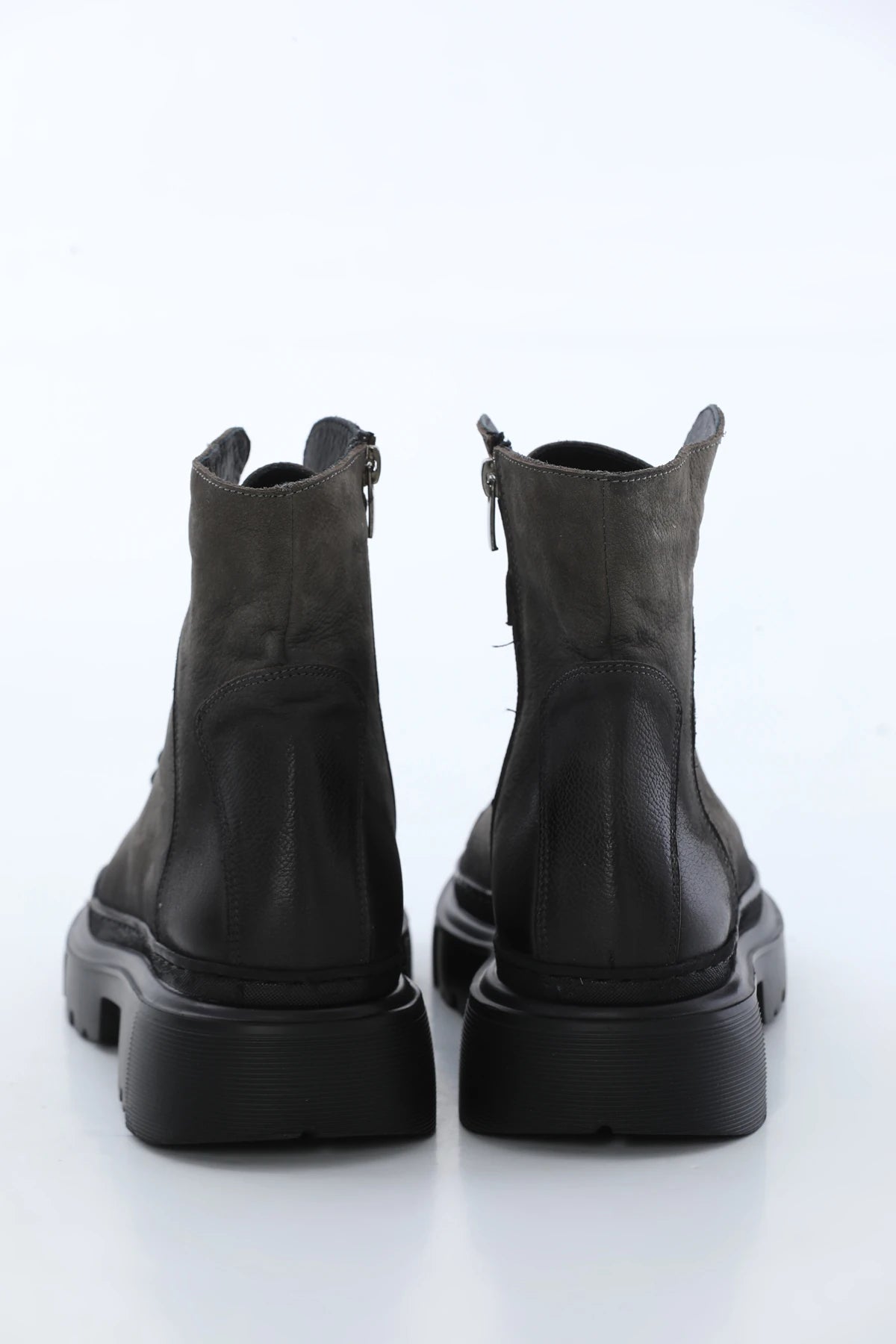 Grey Nubuck Leather Boots FB-0331