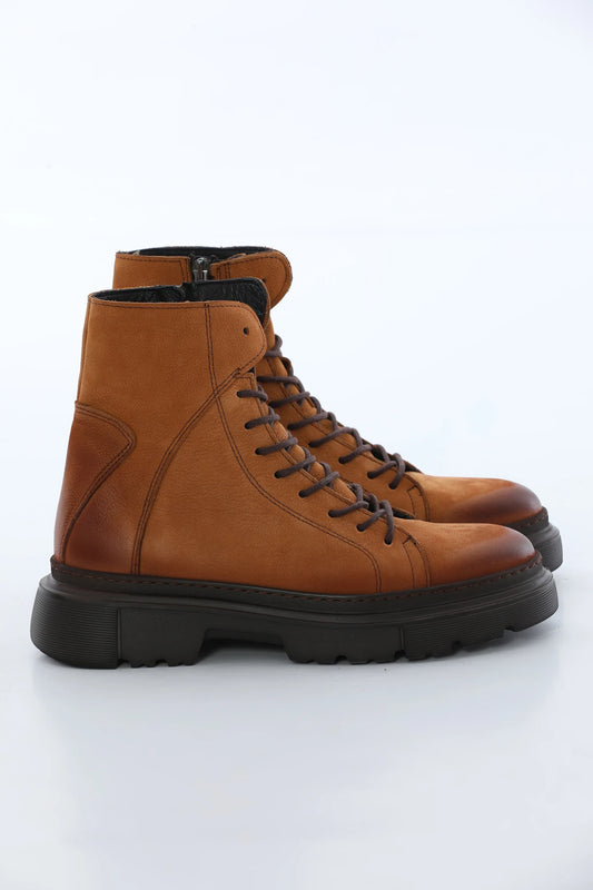 Tan Nubuck Leather Boots FB-0333