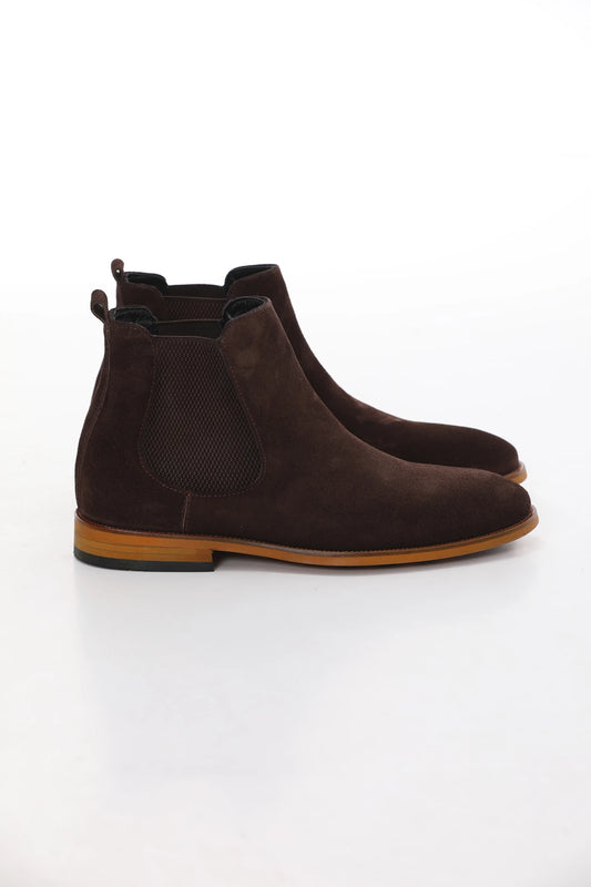 Brown Suede Chelsea Boots FB-0338