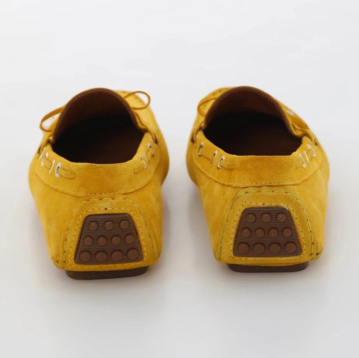 Yellow Suede Driving Loafers