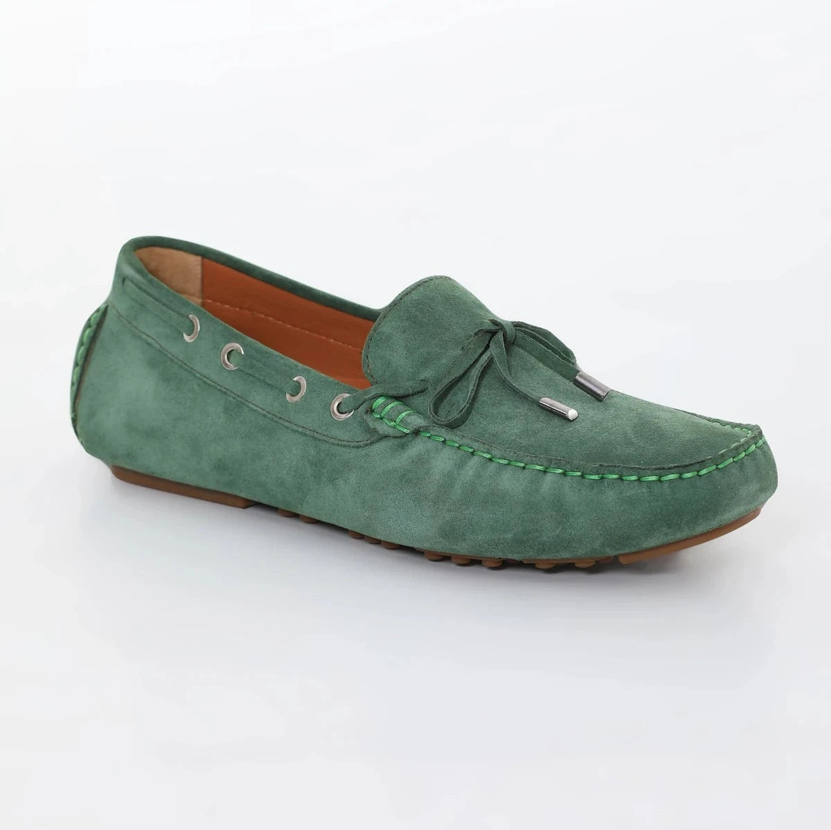 Green driving moccasins on sale