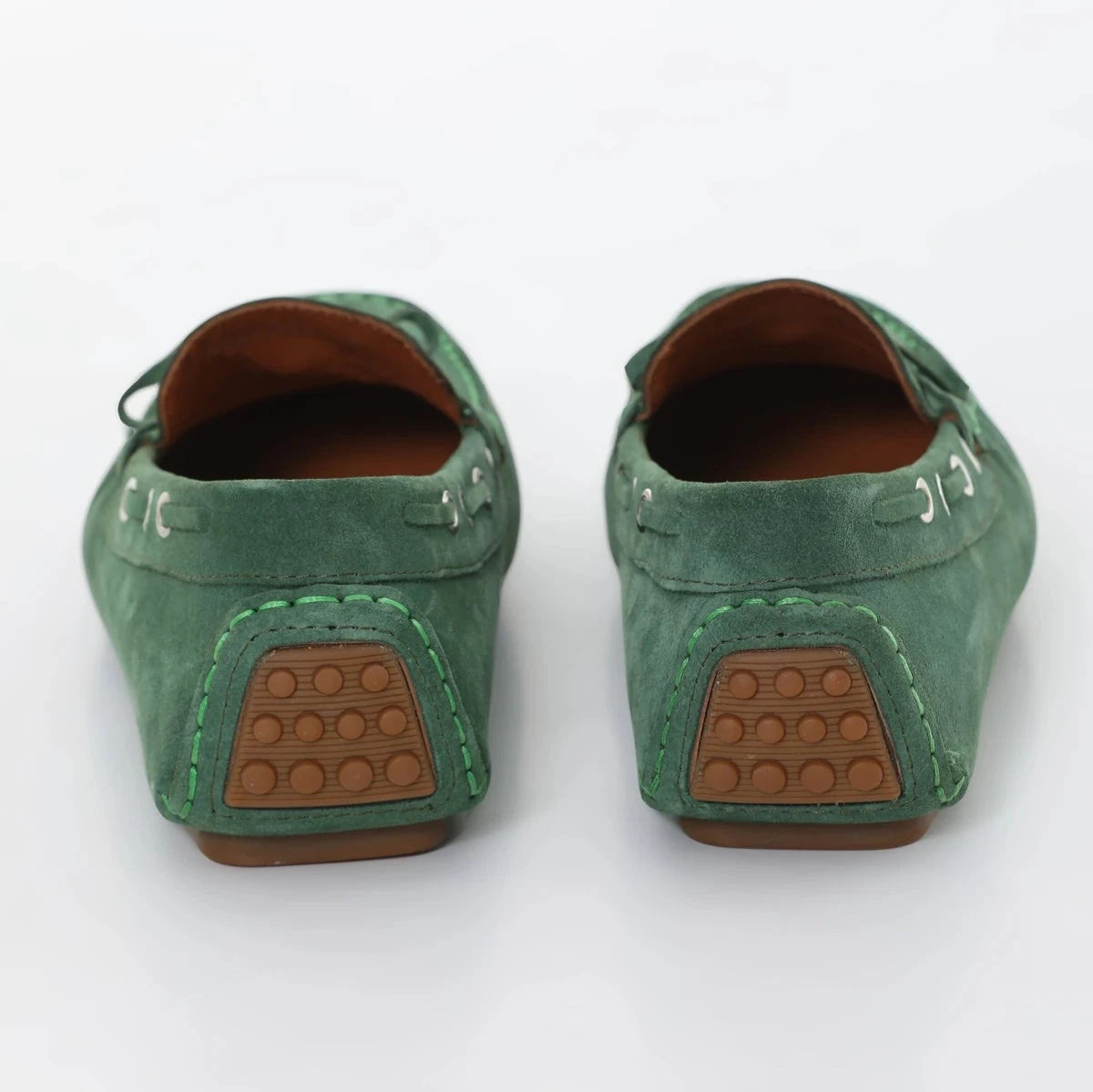 Green driving moccasins on sale