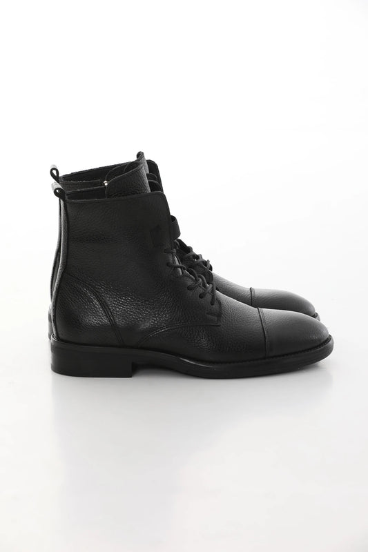 Black Milled Boots FB-0340