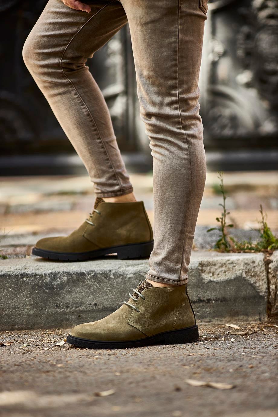 Khaki Nubuck Chukka Boots