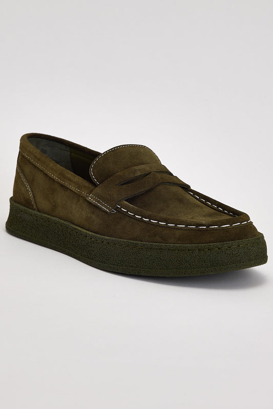 Khaki Suede Casual Loafer