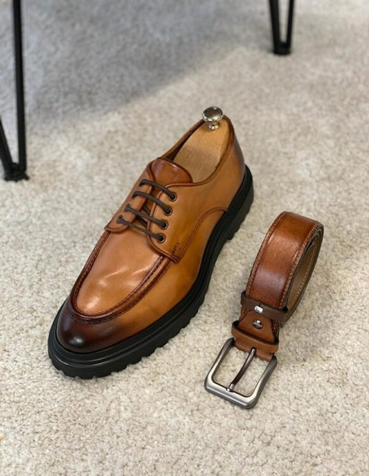 Tan Derby Shoes