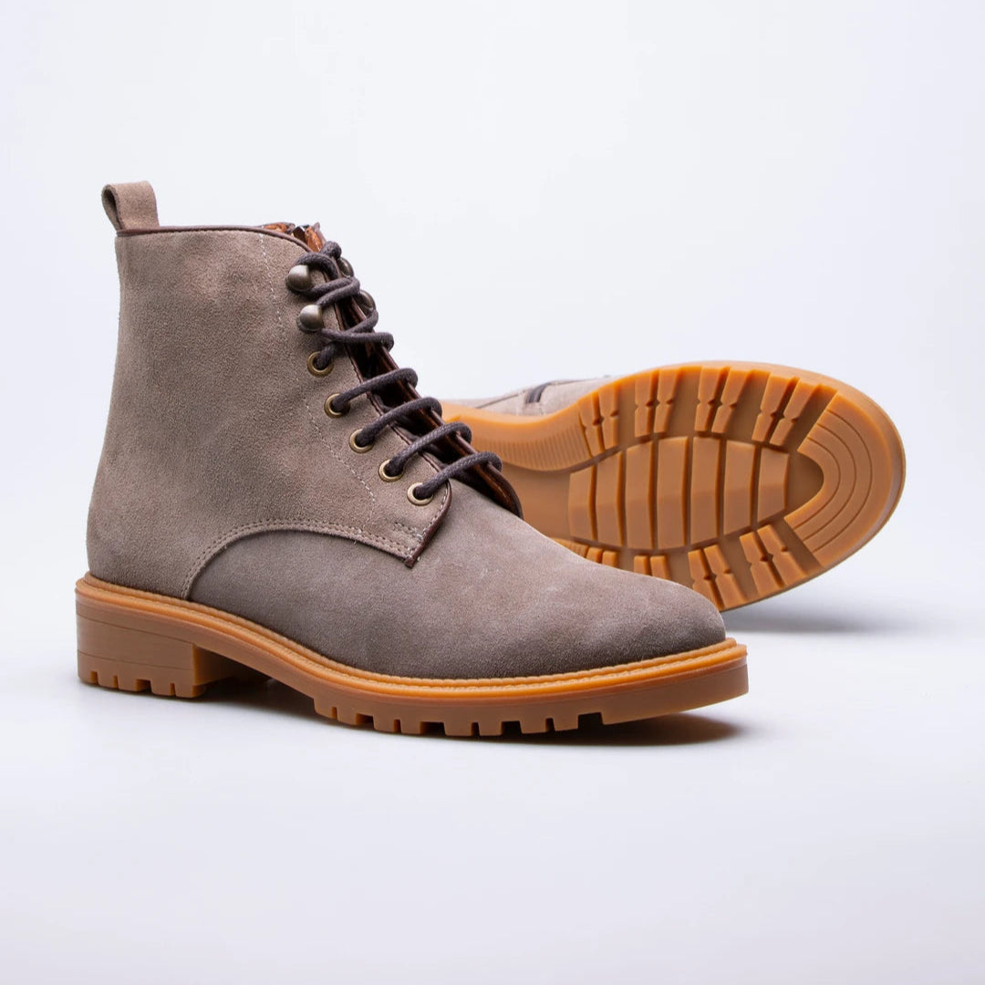 BEIGE MARTIN Hook Detail Military Desert Boots