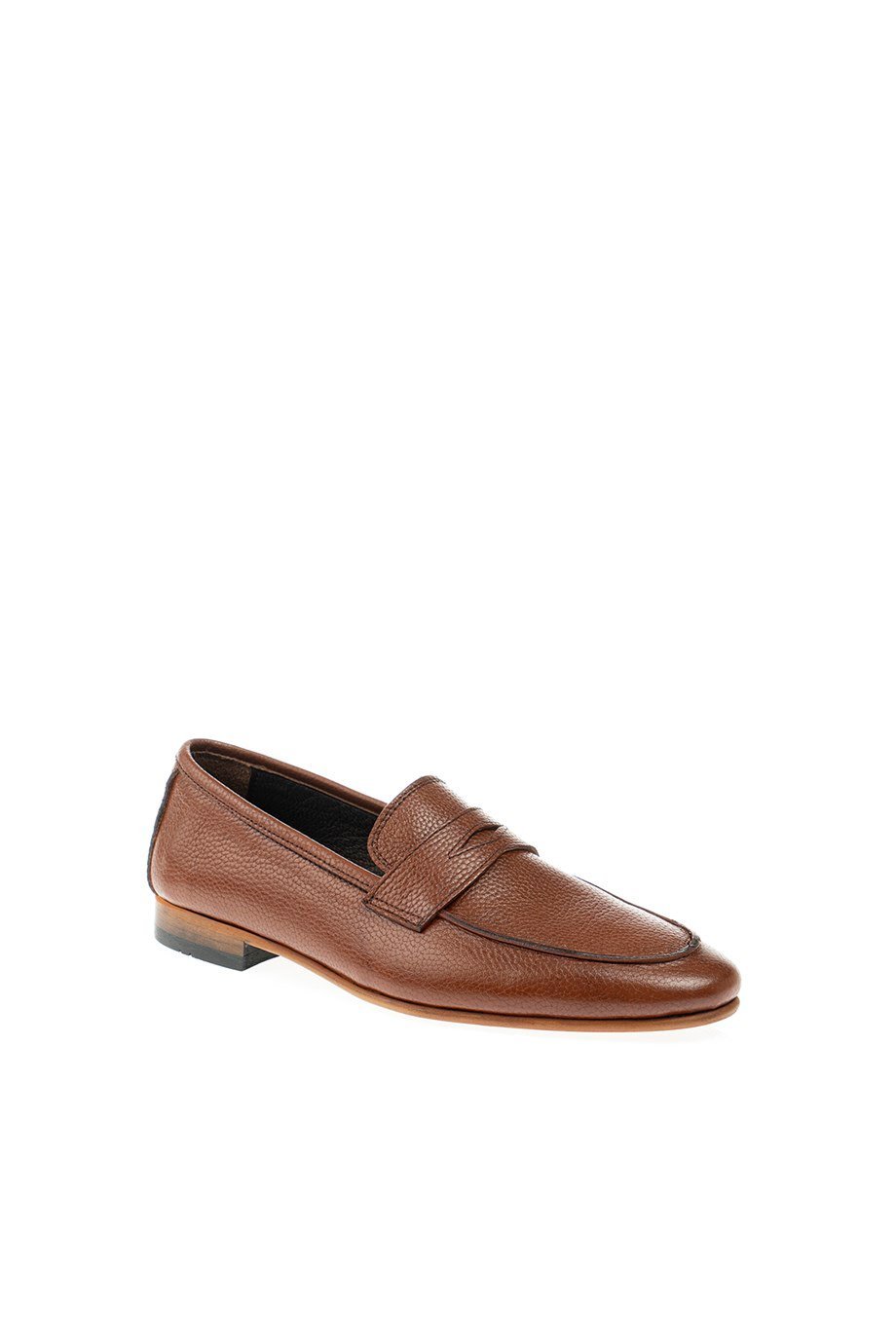 Tan Grainy penny Loafer